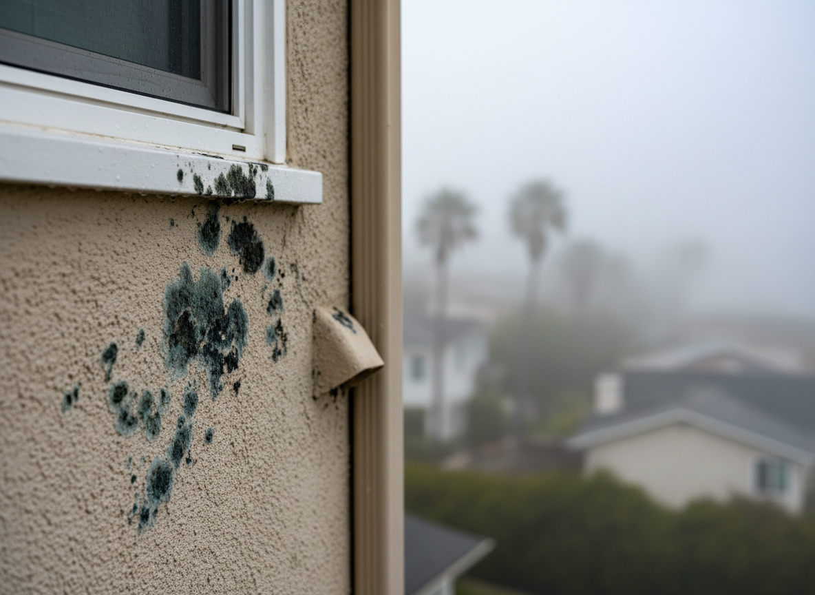 Spotting Mold Growth Caused by Marine Layer Condensation in Playa Del Rey